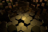 Abstract gold background 3D