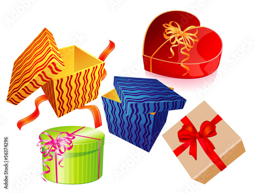 Gift boxes. Vector.