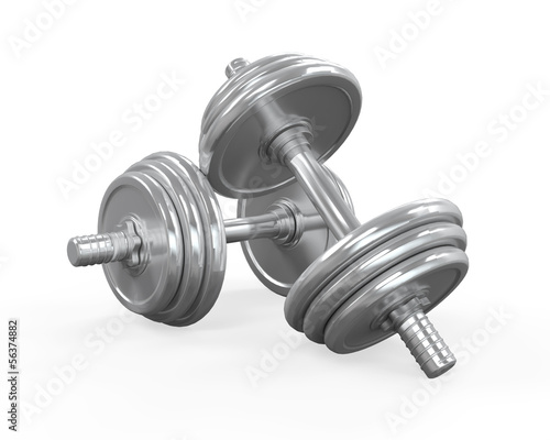 Dumbbells Isolated on White