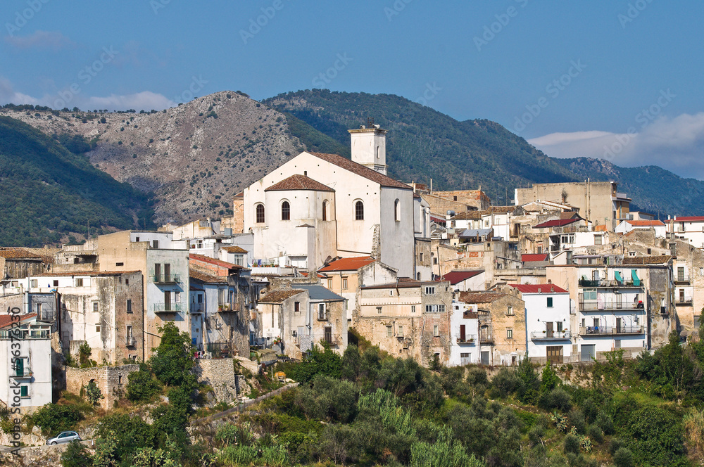 Panoramic view of Cagnano Varano. Puglia. Italy.
