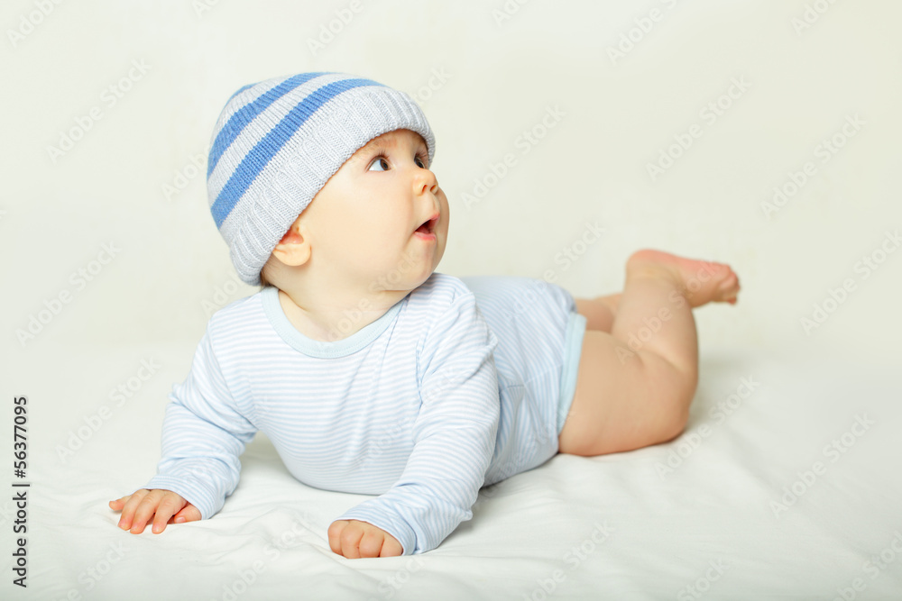 Surprised Baby looking up Surprised Baby looking up