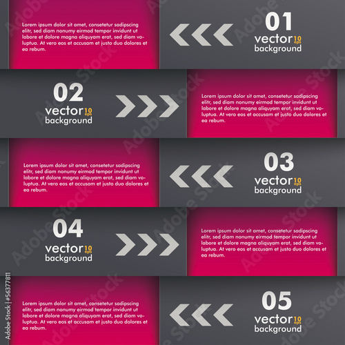 Template Design 5 Options Depth Black Purple