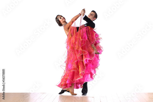 Wallpaper Mural Latino dancers in ballroom isolated on white background Torontodigital.ca