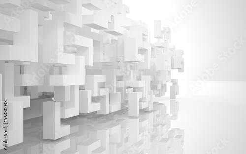 Super cool abstract architectural white background