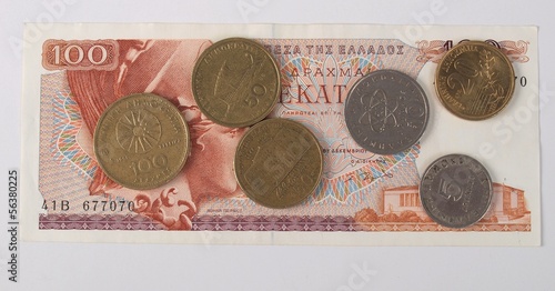 Greek drachmas photo