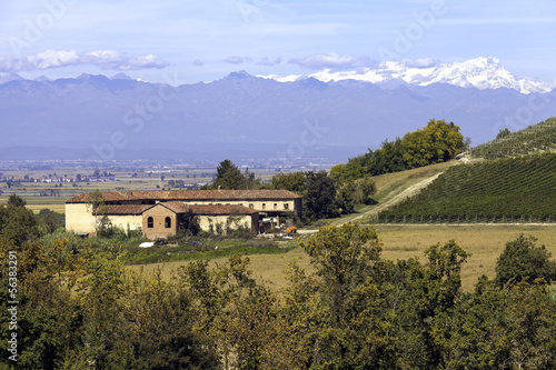 Monferrato early fall panorama color image