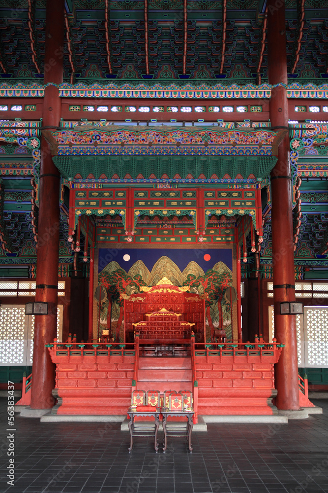 Fototapeta premium 景福宮 勤政殿の玉座