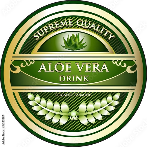 Aloe Vera Drink Vintage Label