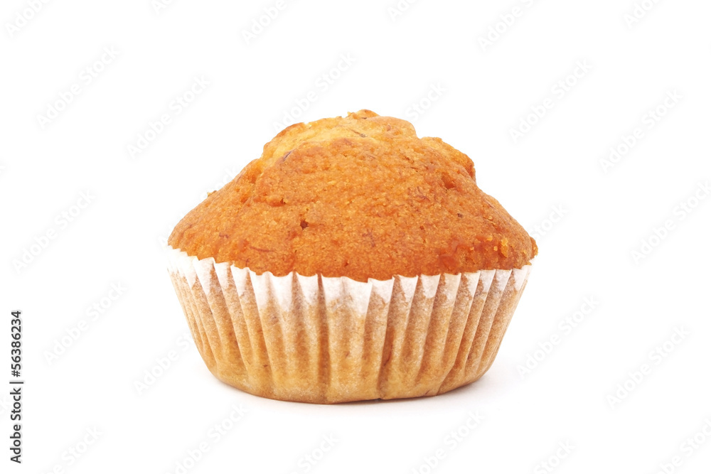 Banana cup cake on white background Banana cup cake on white background