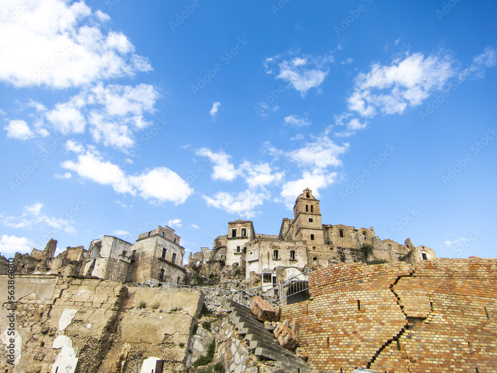 Craco, famous ghost town in basilicata, italy