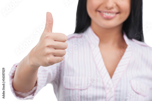 Wallpaper Mural Everything is all right. Cropped image of cheerful young woman s Torontodigital.ca