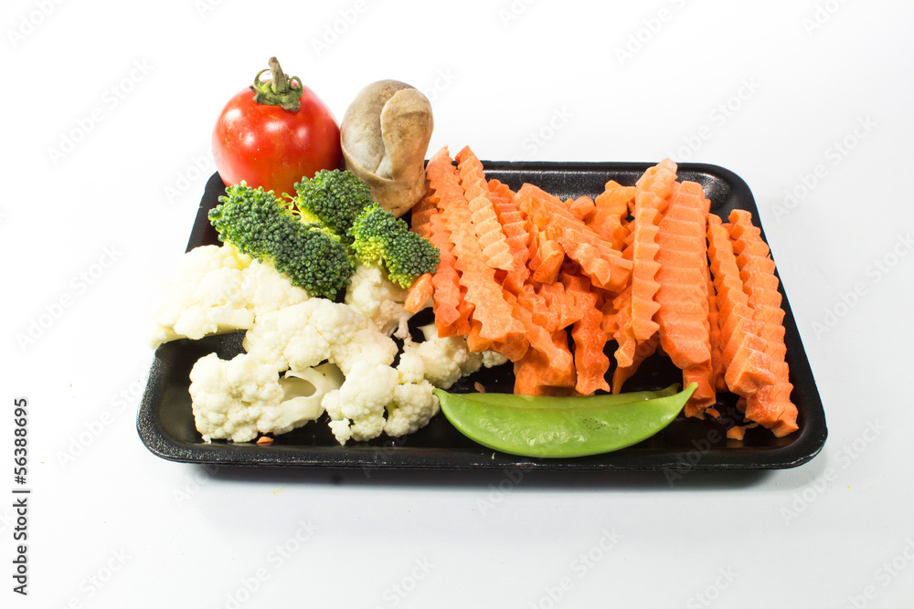 vegetables chips on white background vegetables chips on white background