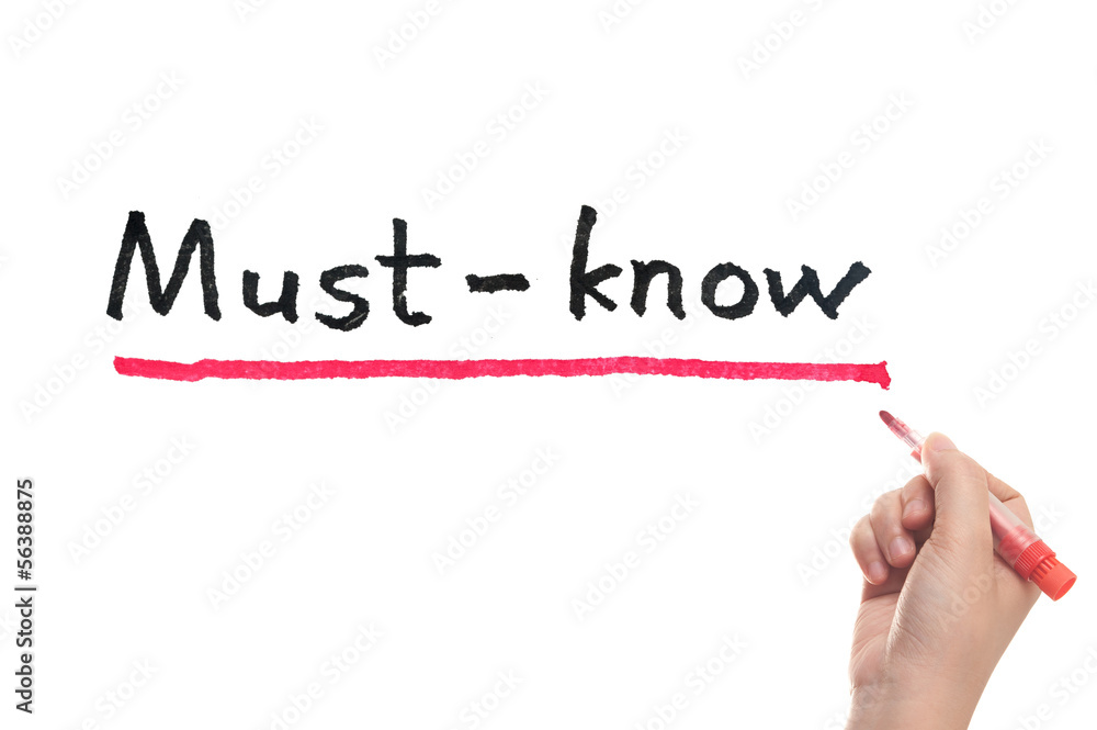 Must know words Must know words
