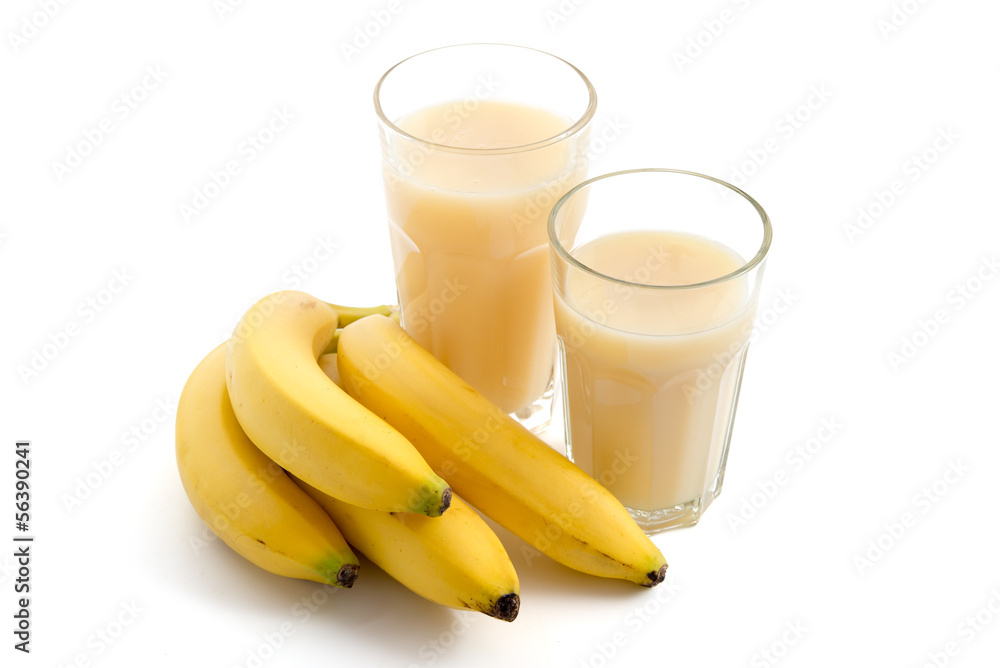 Bananensaft und Bananen