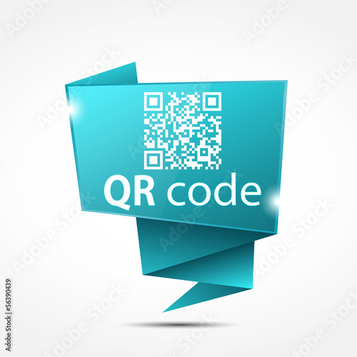 bulle origami : qr code