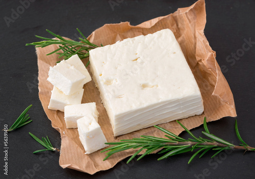 Delicious Greek feta cheese and rosemary
