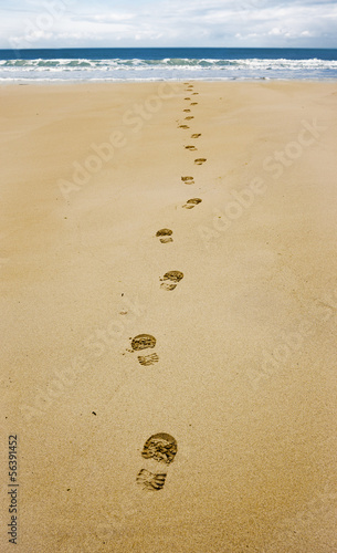 Fußspur zum Meer