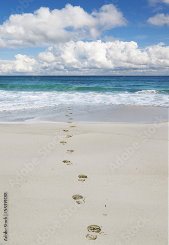 Fußspur zum Meer