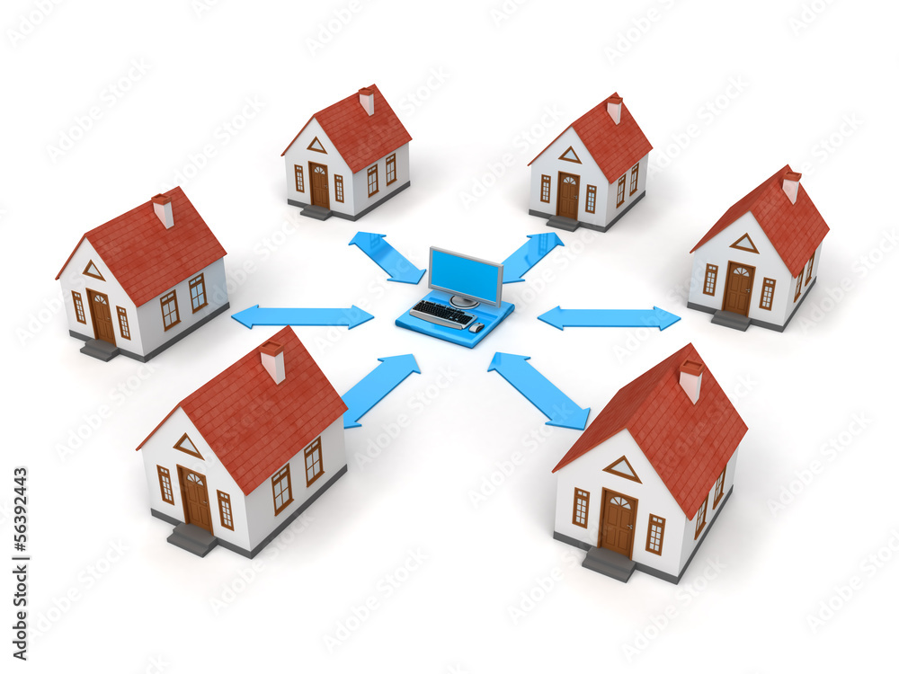 House Network with laptop House Network with laptop