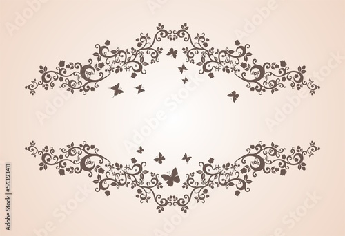 vintage ornament with floral elements