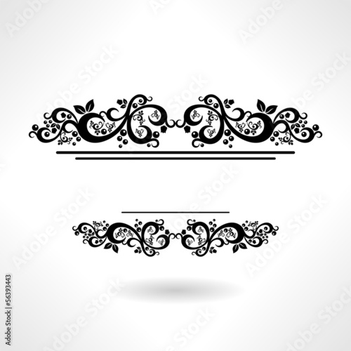vintage ornament with floral elements