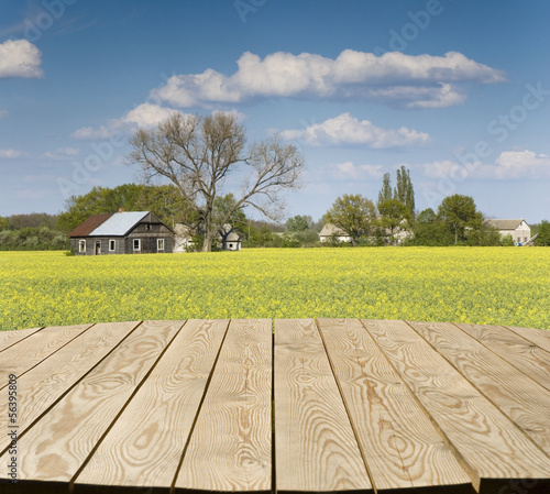 Empty tabletop in the count...