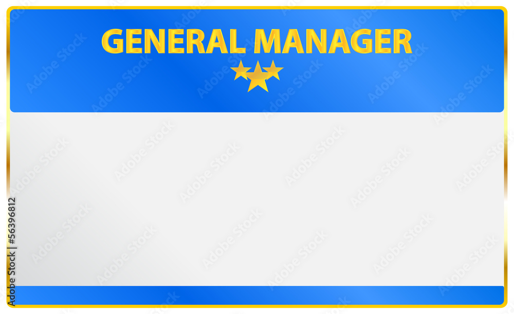 General Manager Card