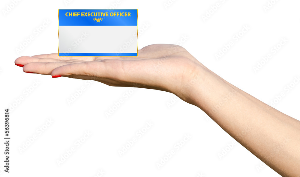 Woman Hand Offering A Promotion To Chief Executive Officer Job Woman Hand Offering A Promotion To Chief Executive Officer Job