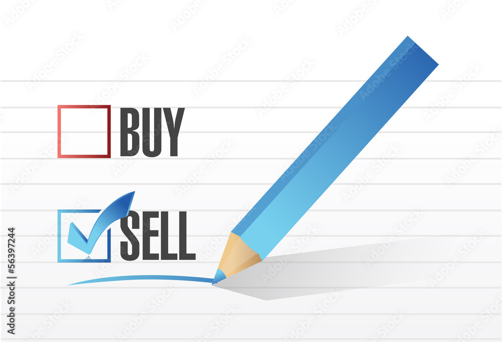 sell over buy check mark illustration design sell over buy check mark illustration design