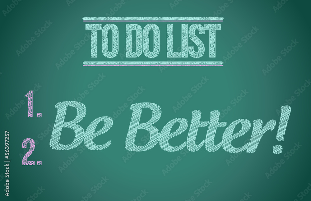 Obraz premium to do list be better concept illustration design