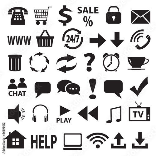 A set of vector icons.