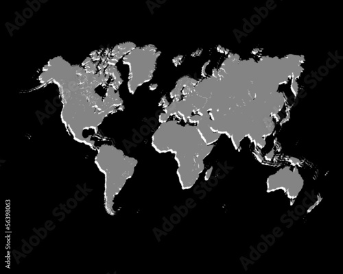Vector illustration of world map