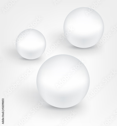 White pearl balls.