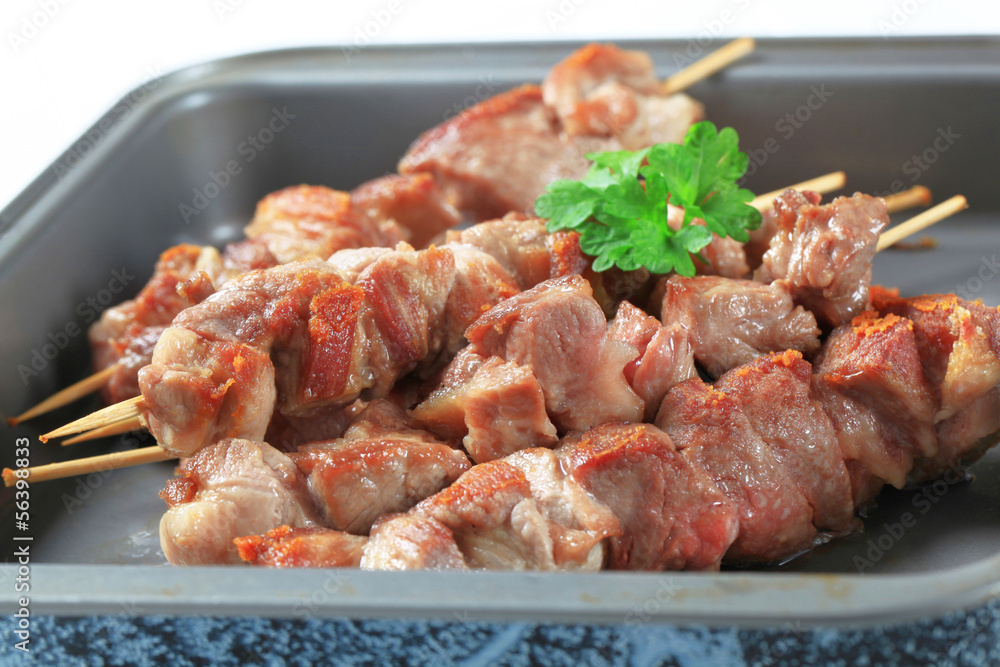 Pork skewers