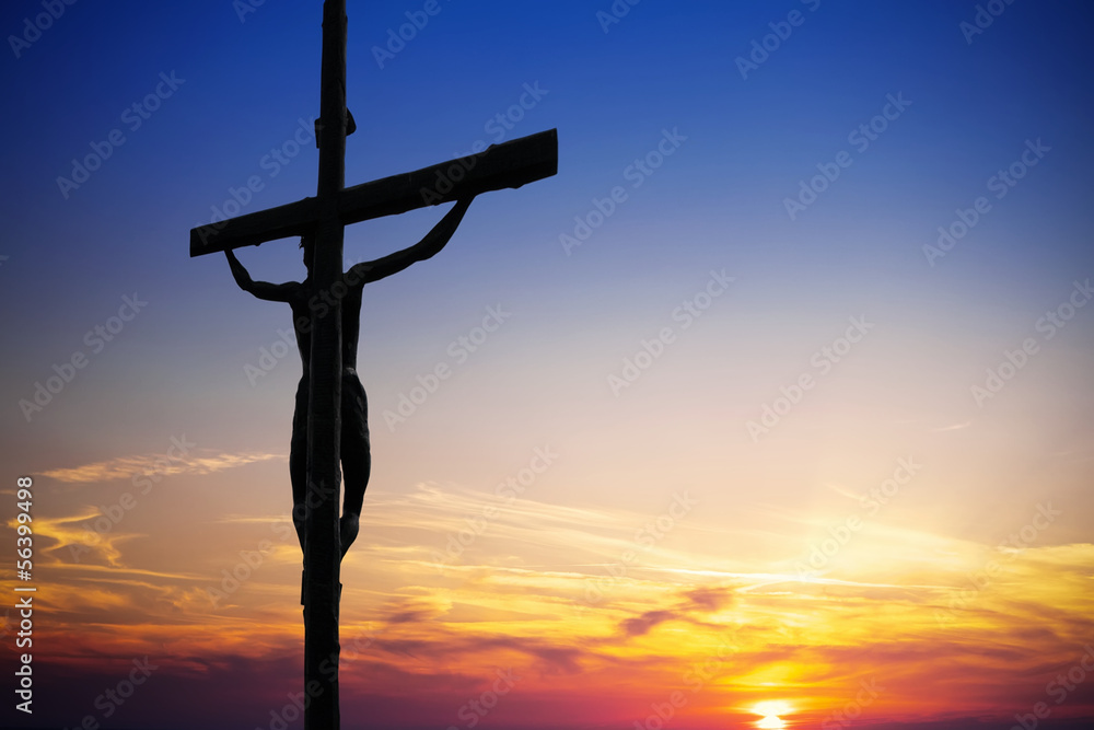 Jesus Christ on the cross - obrazy, fototapety, plakaty 