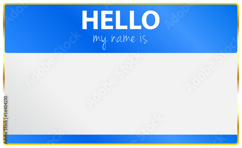 Hello My Name Is Card