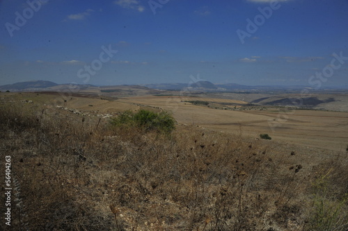 Panoramic view of Galilee mountains  Northen Israel
