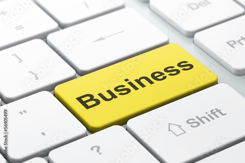 Business concept: Business on computer keyboard background