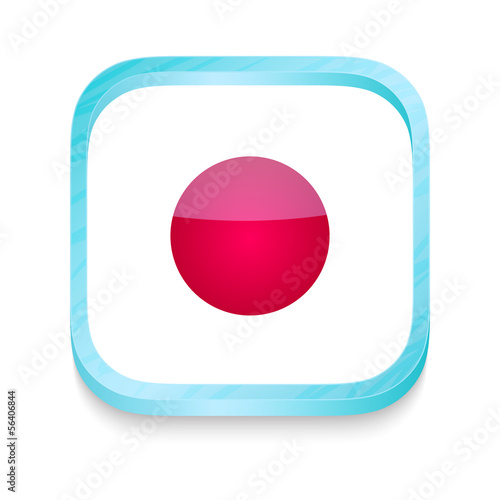 Free Download Smart phone button with Japan flag - GFXLoad