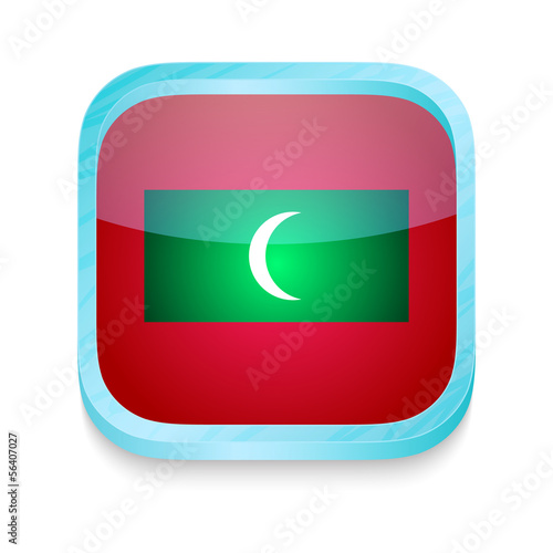 Free Download Smart phone button with Maldives flag - GFXLoad