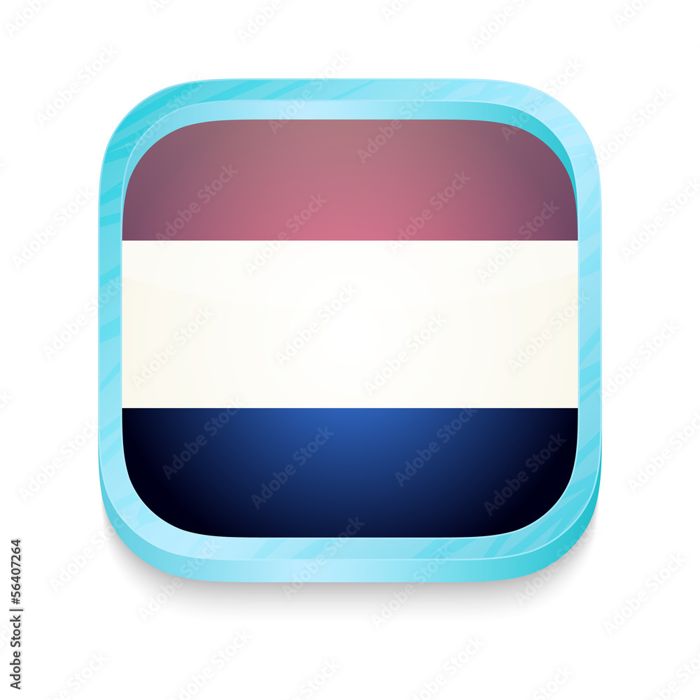 Smart phone button with Netherlands flag Smart phone button with Netherlands flag
