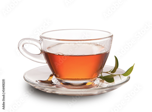Cup of tea isolated on white background