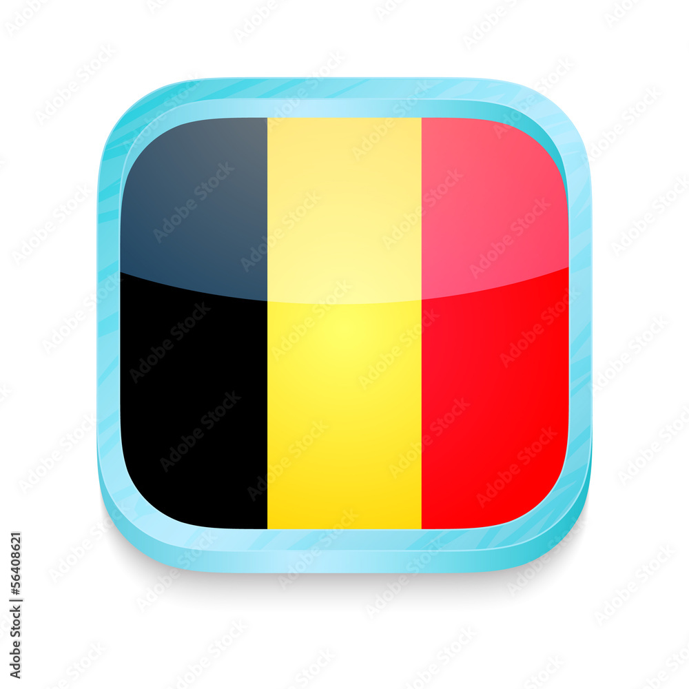 Fototapeta premium Smart phone button with Belgium flag