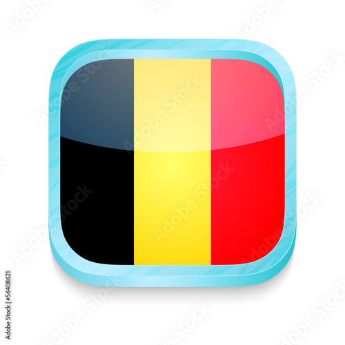 Smart phone button with Belgium flag