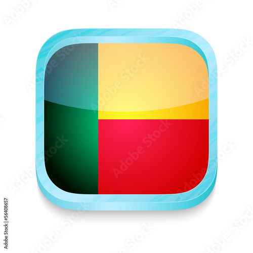 Free Download Smart phone button with Benin flag - GFXLoad