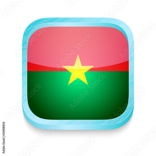 Free Download Smart phone button with Burkina Faso flag - GFXLoad