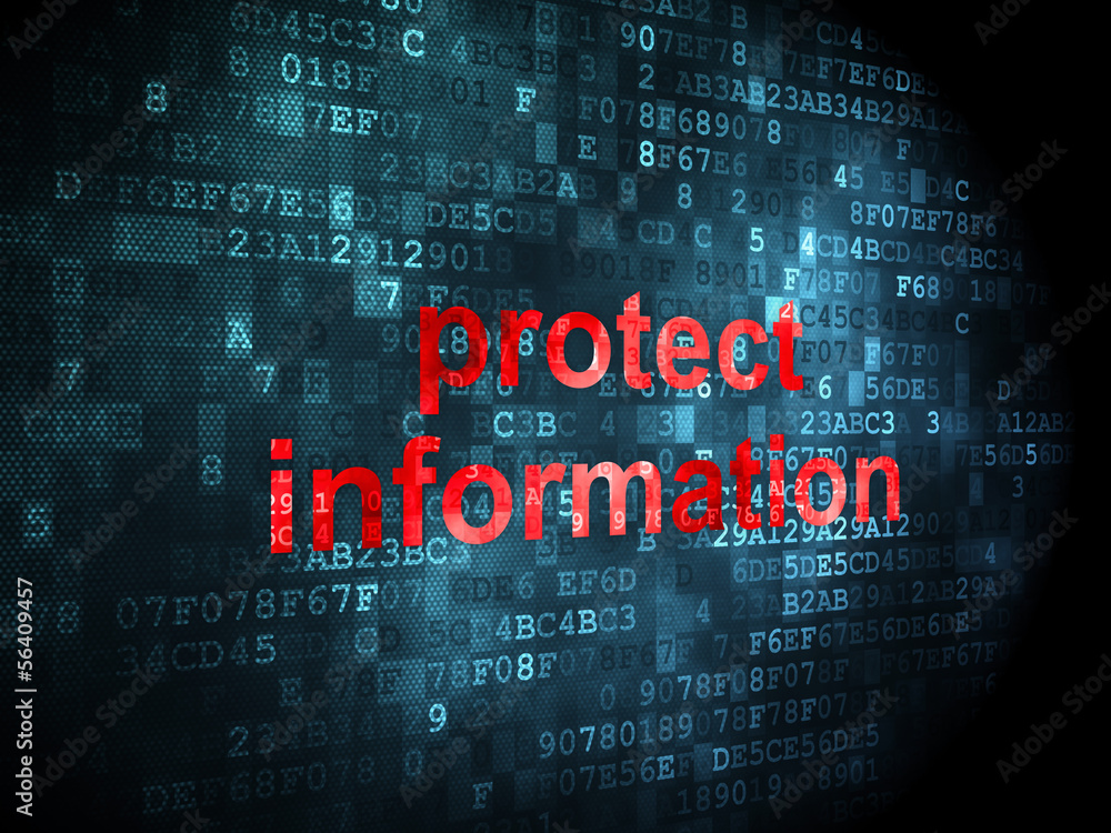 Fototapeta premium Security concept: Protect Information on digital background