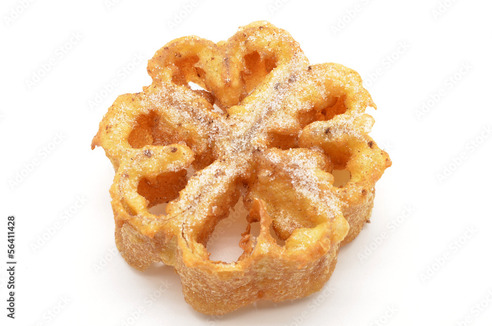 closeup of a flor frita or flor de pascua, Easter dessert Spain closeup of a flor frita or flor de pascua, Easter dessert Spain