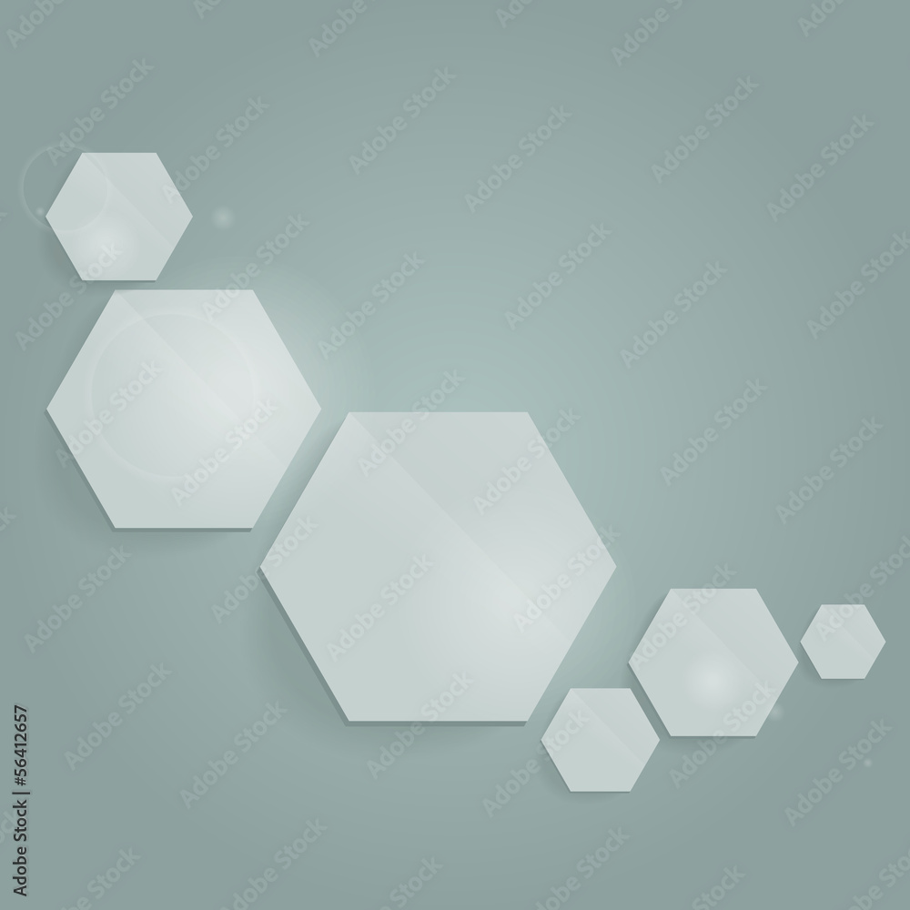 Abstract composition with hexagons Abstract composition with hexagons
