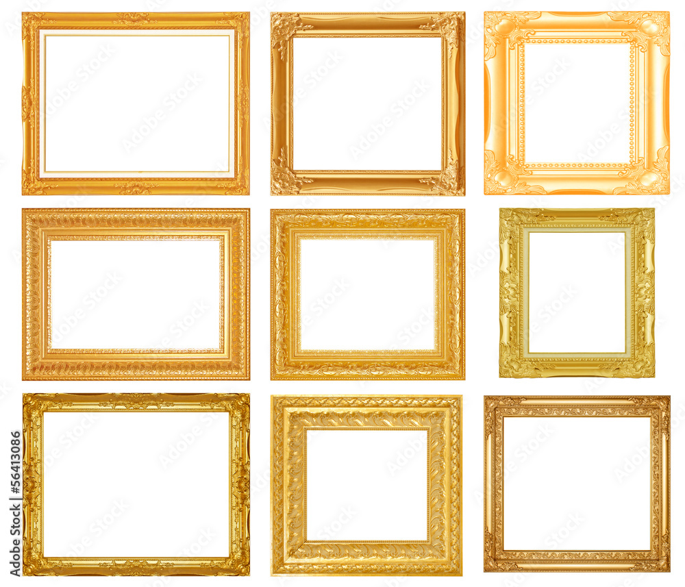 Set picture frame isolated on white background Set picture frame isolated on white background